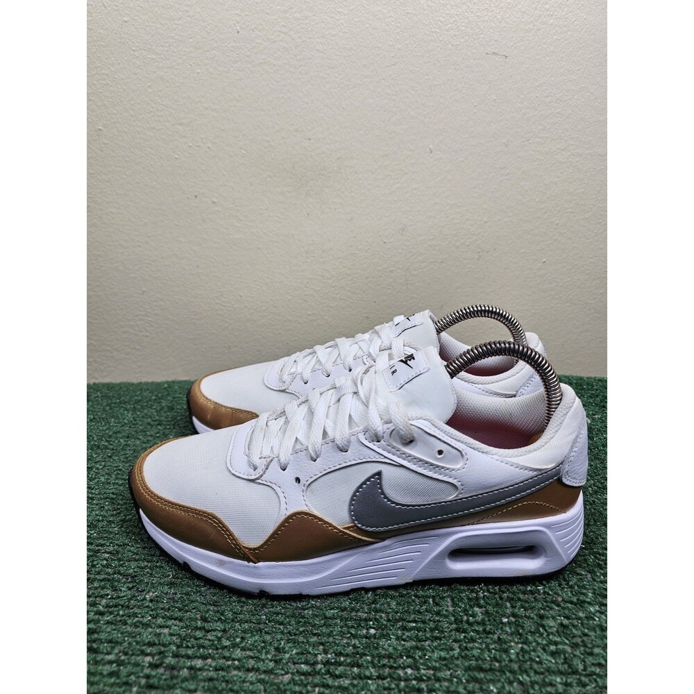 Nike Air Max SC White Metallic Gold Silver Women's Sneakers Size 8.5